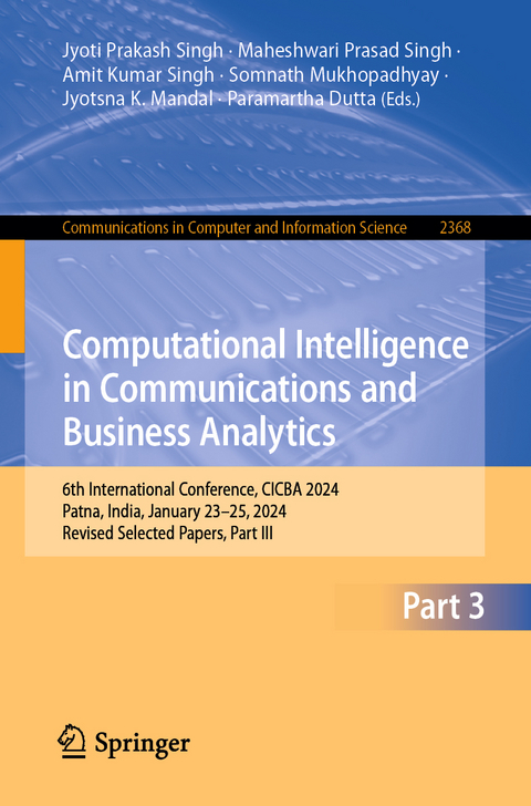 Computational Intelligence in Communications and Business Analytics - 