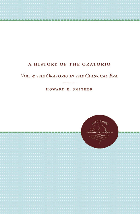 History of the Oratorio -  Howard E. Smither