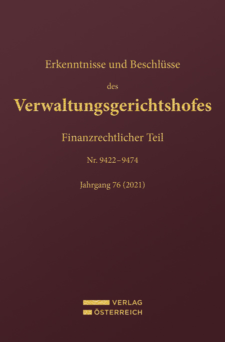 Erkenntnisse und Beschlüsse des Verwaltungsgerichtshofes - 