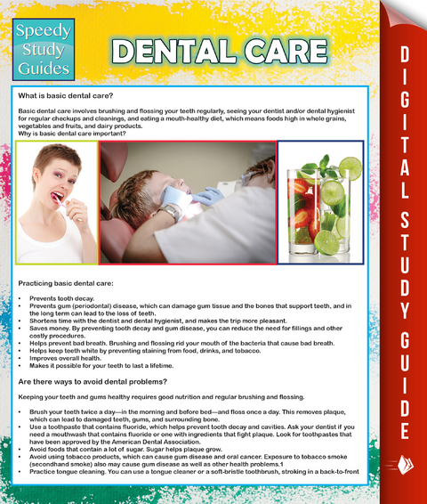 Dental Care (Speedy Study Guide) -  Speedy Publishing