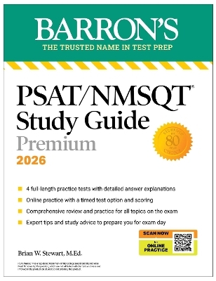 PSAT/NMSQT Premium Study Guide, 2026: 2 Practice Tests + Comprehensive Review+ 200 Online Drills -  Barron's Educational Series, Brian W. Stewart  M.Ed.