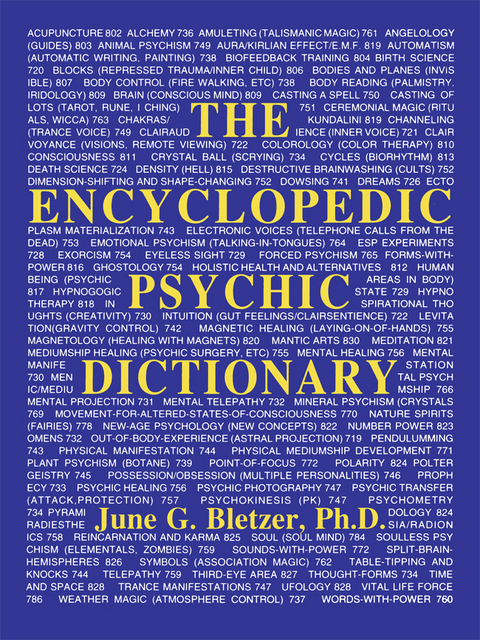 Encyclopedic Psychic Dictionary -  June G Bletzer Ph D