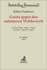 Gesetz gegen den unlauteren Wettbewerb - Köhler, Helmut; Feddersen, Jörn; Alexander, Christian; Odörfer, Bernd; Scherer, Inge