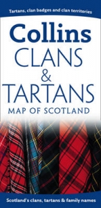 Clans and Tartans Map of Scotland - 