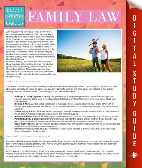 Family Law (Speedy Study Guides) -  Speedy Publishing