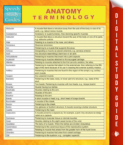 Anatomy Terminology - Speedy Publishing