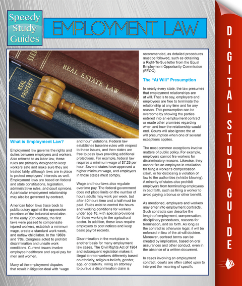 Employment Law (Speedy Study Guides) - Speedy Publishing
