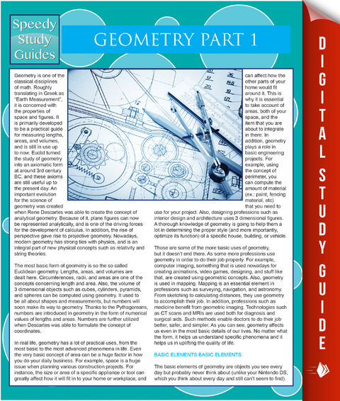 Geometry Part 1 (Speedy Study Guides) -  Speedy Publishing