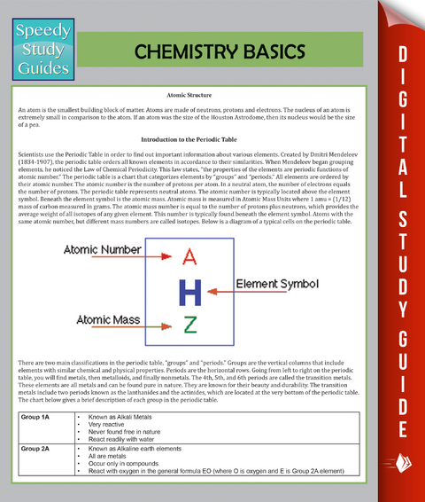 Chemistry Basics (Speedy Study Guide) -  Speedy Publishing