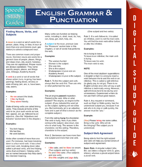 English Grammar And Punctuation (Speedy Study Guides) -  Speedy Publishing