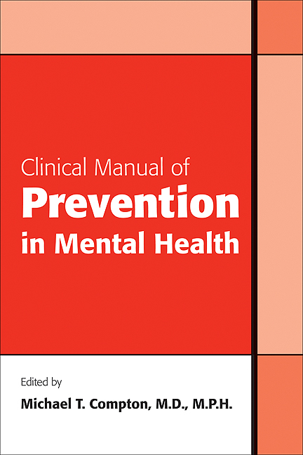 Clinical Manual of Prevention in Mental Health - 