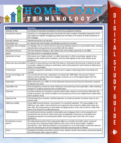 Home Loan Terminology 1 -  MDK Publishing