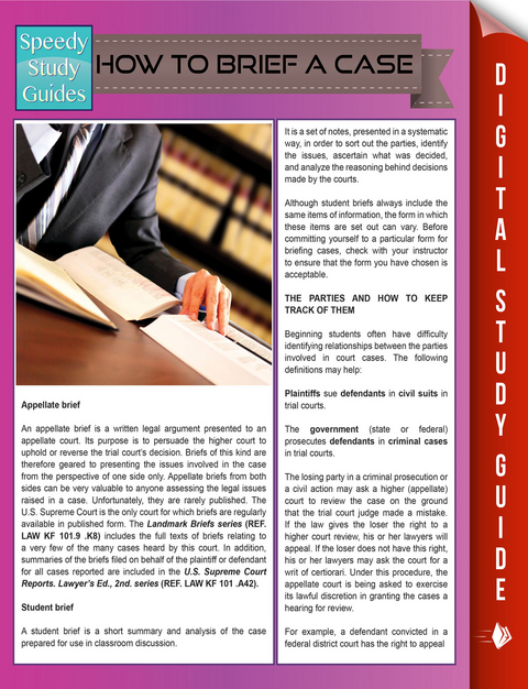 How To Brief A Case (Speedy Study Guides) -  Speedy Publishing