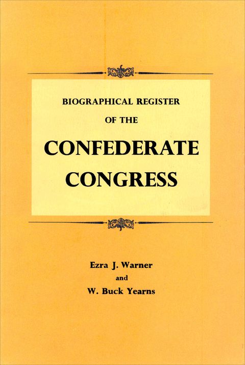 Biographical Register of the Confederate Congress -  Jr. Ezra J. Warner