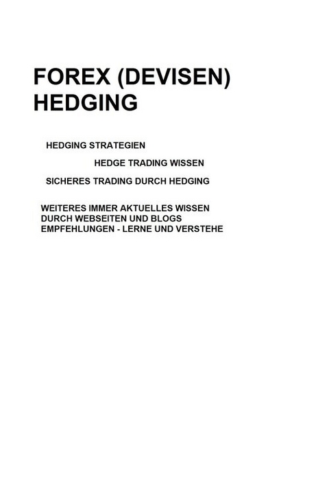 Forex Devisen Hedging Ebook - 