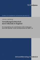 Verwaltungsrechtsschutz durch tribunals in England -  Jonas Jansing