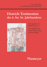 Dietrich-Testimonien des 6. bis 16. Jahrhunderts - 