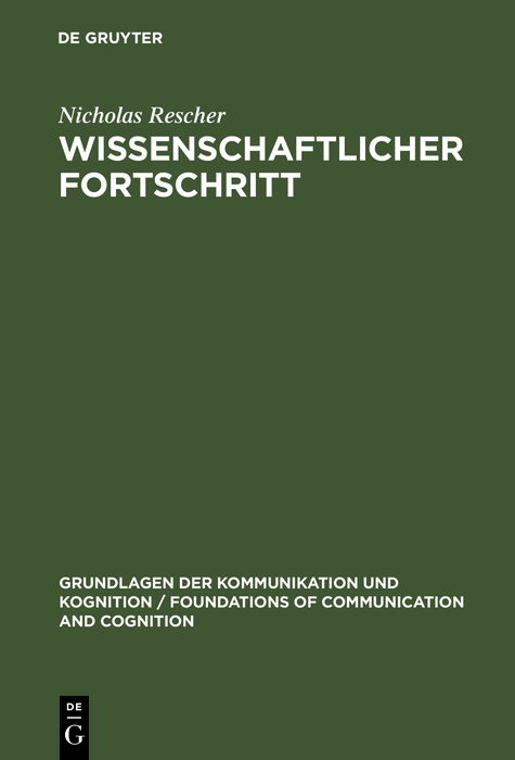 Wissenschaftlicher Fortschritt - Nicholas Rescher