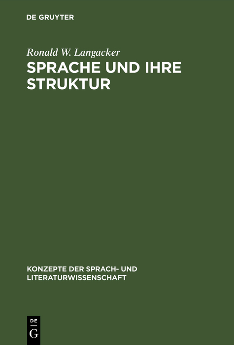 Sprache und ihre Struktur - Ronald W. Langacker