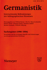 Germanistik, Sachregister (1990-1994) - 