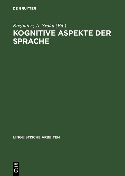 Kognitive Aspekte der Sprache - 