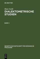 Hans Goebl: Dialektometrische Studien. Band 3 - Hans Goebl
