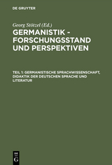 Germanistische Sprachwissenschaft, Didaktik der Deutschen Sprache und Literatur - 