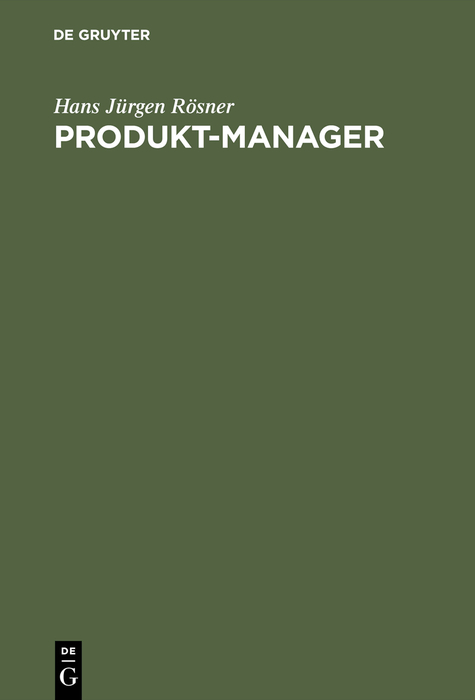 Produkt-Manager - Hans Jürgen Rösner