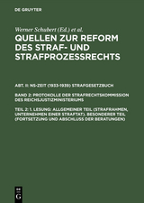 1. Lesung: Allgemeiner Teil (Strafrahmen, Unternehmen einer Straftat). Besonderer Teil (Fortsetzung und Abschluß der Beratungen) - 