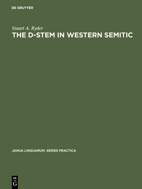 The D-stem in Western Semitic - Stuart A. Ryder