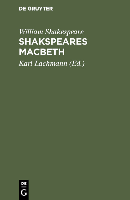 Shakspeare’s Macbeth - William Shakespeare