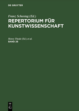 Repertorium für Kunstwissenschaft. Band 26 - 