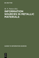 Information Sources in Metallic Materials - 