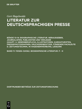 110926–124562. Biographische Literatur. F - H - Gert Hagelweide