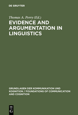 Evidence and Argumentation in Linguistics - 