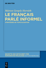 Le français parlé informel - Márton Gergely Horváth