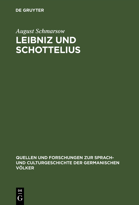 Leibniz und Schottelius - August Schmarsow