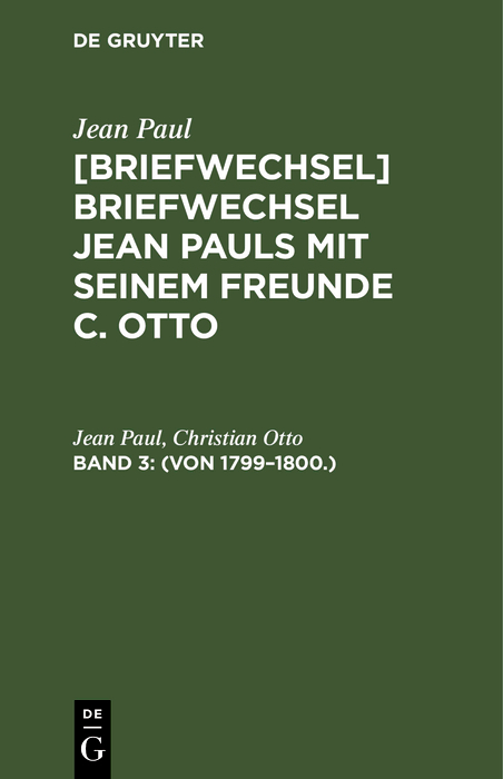 (Von 1799–1800.) - Jean Paul, Christian Otto