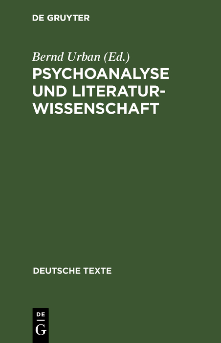 Psychoanalyse und Literaturwissenschaft - 