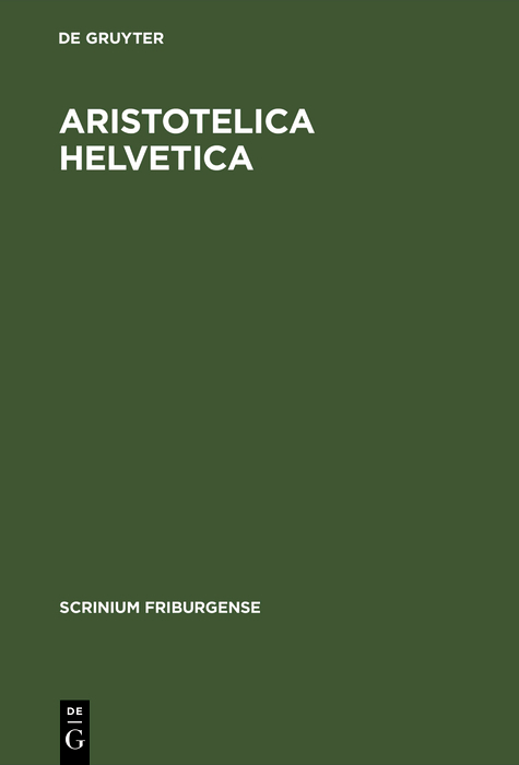 Aristotelica Helvetica - 