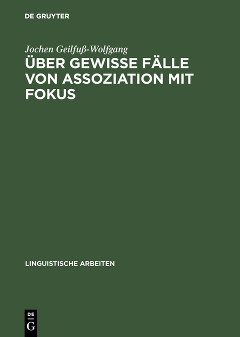 Über gewisse Fälle von Assoziation mit Fokus - Jochen Geilfuß-Wolfgang