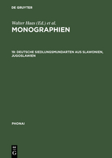 Deutsche Siedlungsmundarten aus Slawonien, Jugoslawien - 