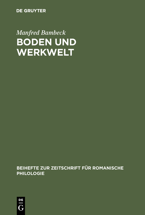 Boden und Werkwelt - Manfred Bambeck