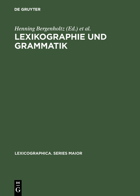 Lexikographie und Grammatik - 