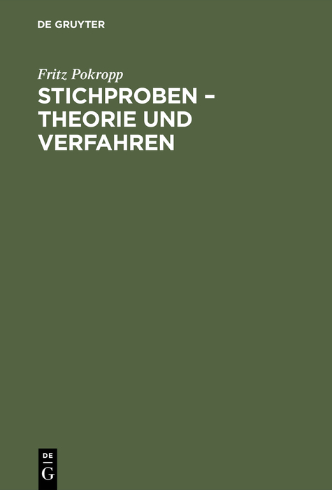 Stichproben – Theorie und Verfahren - Fritz Pokropp