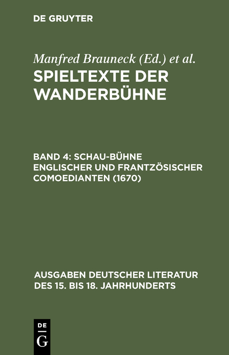 Schau-Bühne englischer und frantzösischer Comoedianten (1670) - 