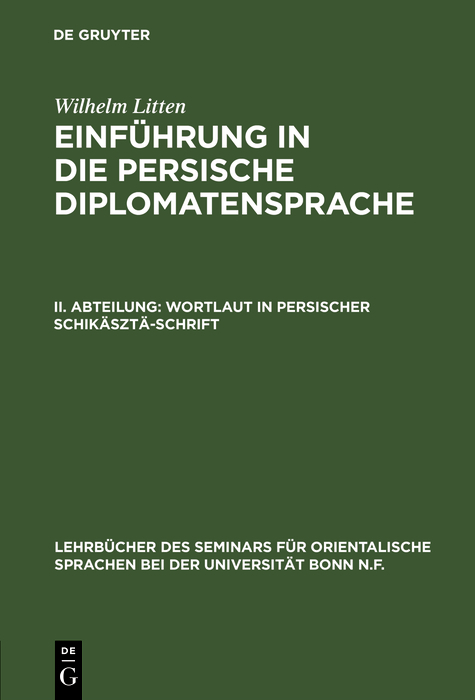 Wortlaut in persischer Schikäsztä-Schrift - Wilhelm Litten