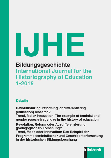 IJHE Bildungsgeschichte - International Journal for the Historiography of Education - 