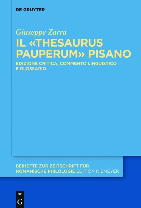 Il «Thesaurus pauperum» pisano - Giuseppe Zarra