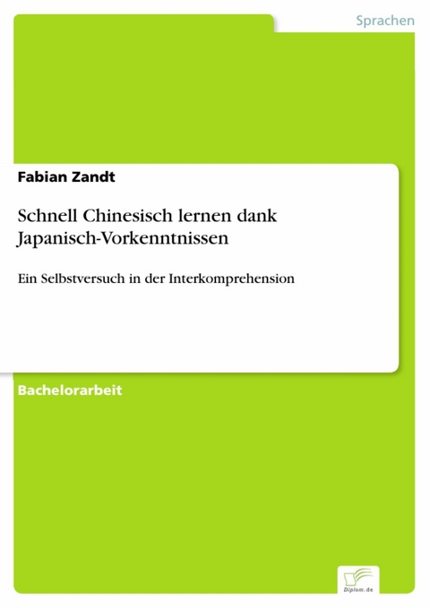 Schnell Chinesisch lernen dank Japanisch-Vorkenntnissen -  Fabian Zandt